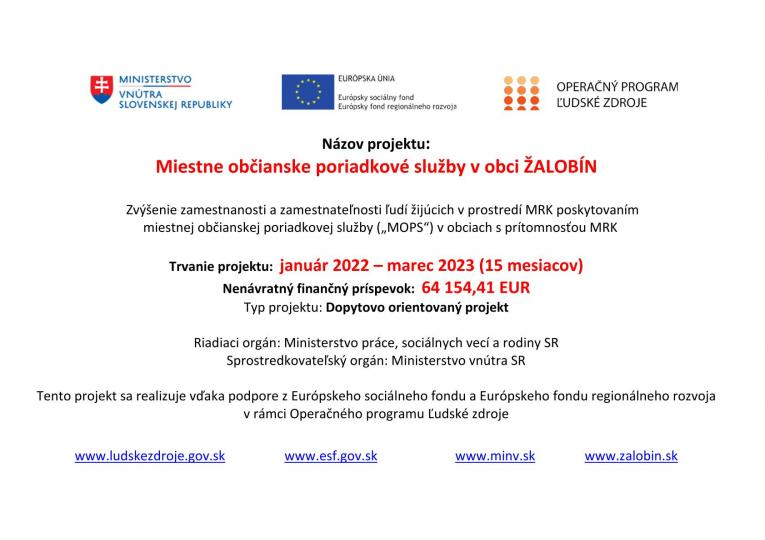 Fotka - Miestne občianske poriadkove služby v obci Žalobín