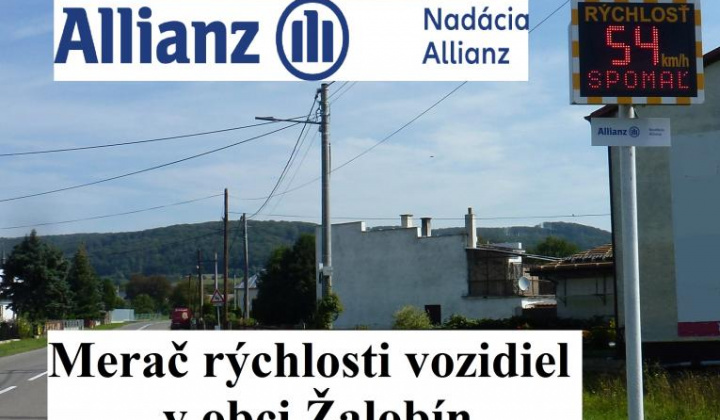 Fotka - Merač rýchlosti vozidiel v obci Žalobín