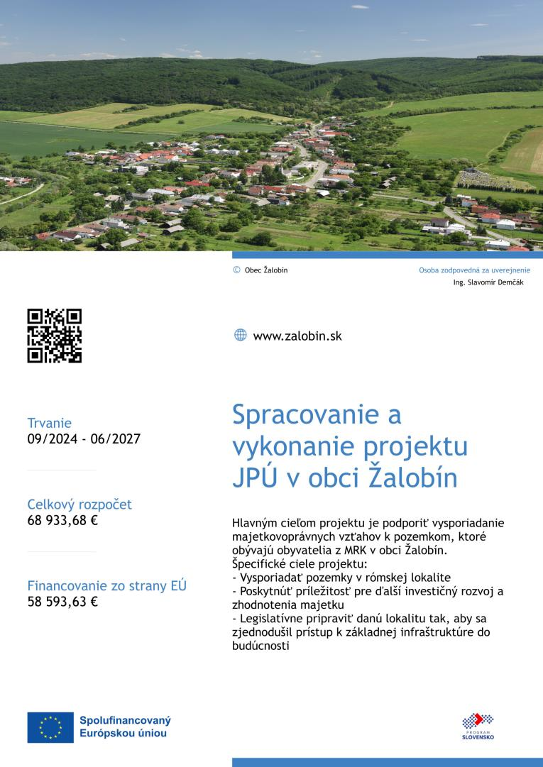 Fotka - Spracovanie a vykonanie projektu JPÚ v obci Žalobín