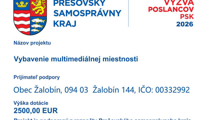 Fotka - Vybavenie multimediálnej miestnosti